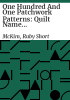 One_hundred_and_one_patchwork_patterns
