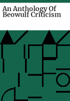 An_Anthology_of_Beowulf_criticism