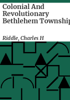 Colonial_and_revolutionary_Bethlehem_Township