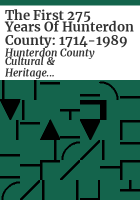 The_first_275_years_of_Hunterdon_County
