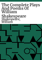 The_complete_plays_and_poems_of_William_Shakespeare
